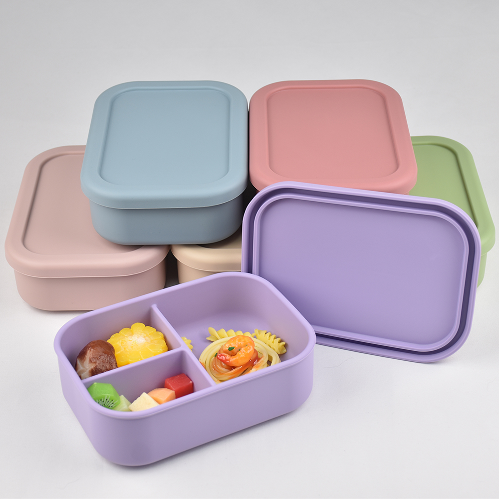 Meal Prep Meal Ideas - 3-Compartment Food Grade Silicone Bento Lunch
