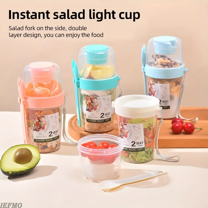 On-the-Go Salad Bowl Set with  - Meal Prep Yogurt Bowl ulasan dan harga