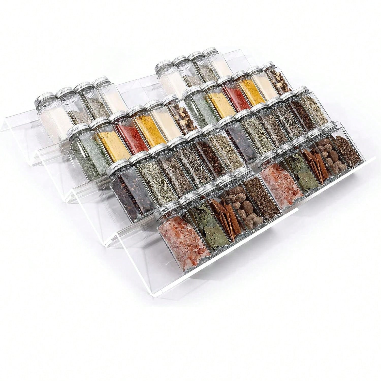 4 Layer Spice Drawer Organizer - Spice Jar Labels ulasan dan harga