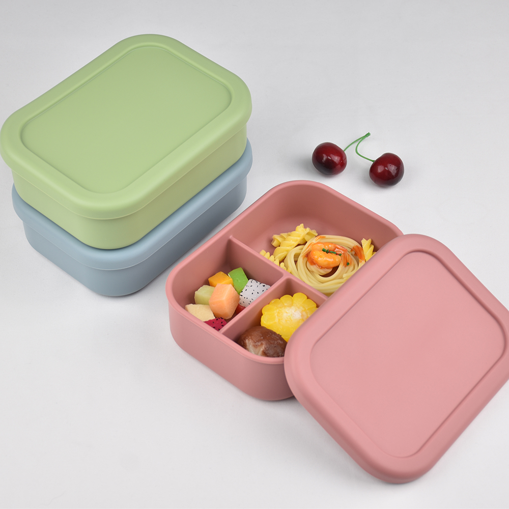 3-Compartment Food Grade Silic - Meal Prep Meal Ideas ulasan dan harga