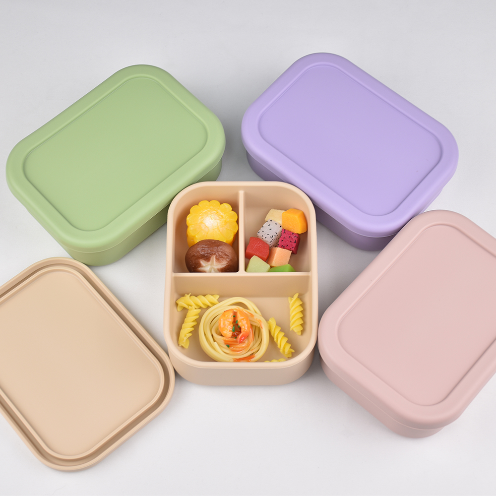 3-Compartment Food Grade Silic - Meal Prep Meal Ideas ulasan dan harga
