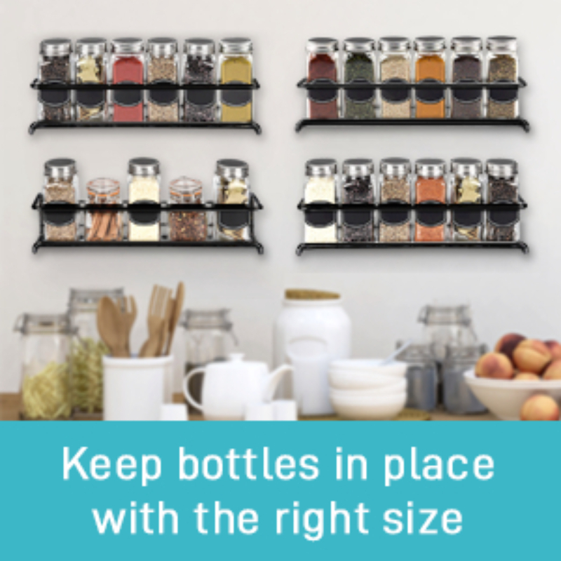 2PCS Kitchen Spice Rack Metal  - Spice Jar Labels ulasan dan harga