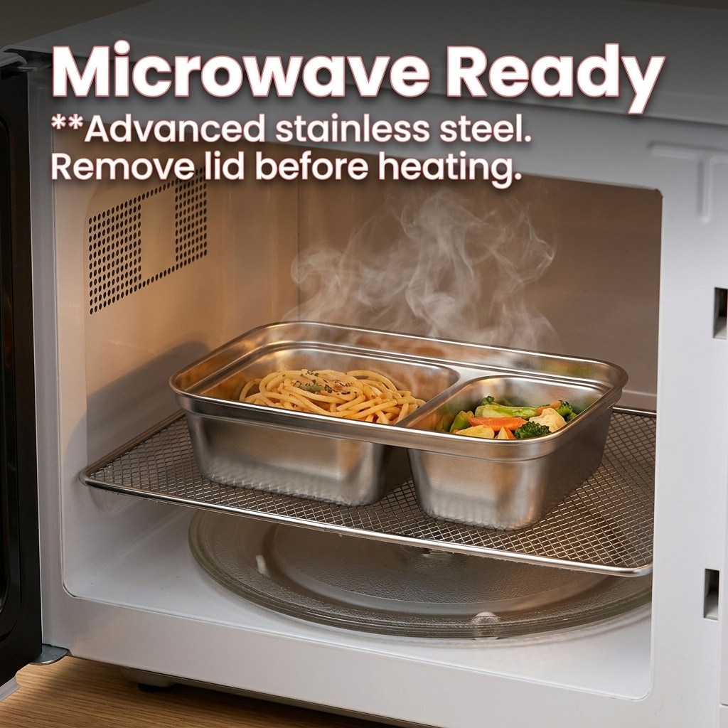 Microwave Safe 304 Stainless S - Meal Prep Ideas ulasan dan harga