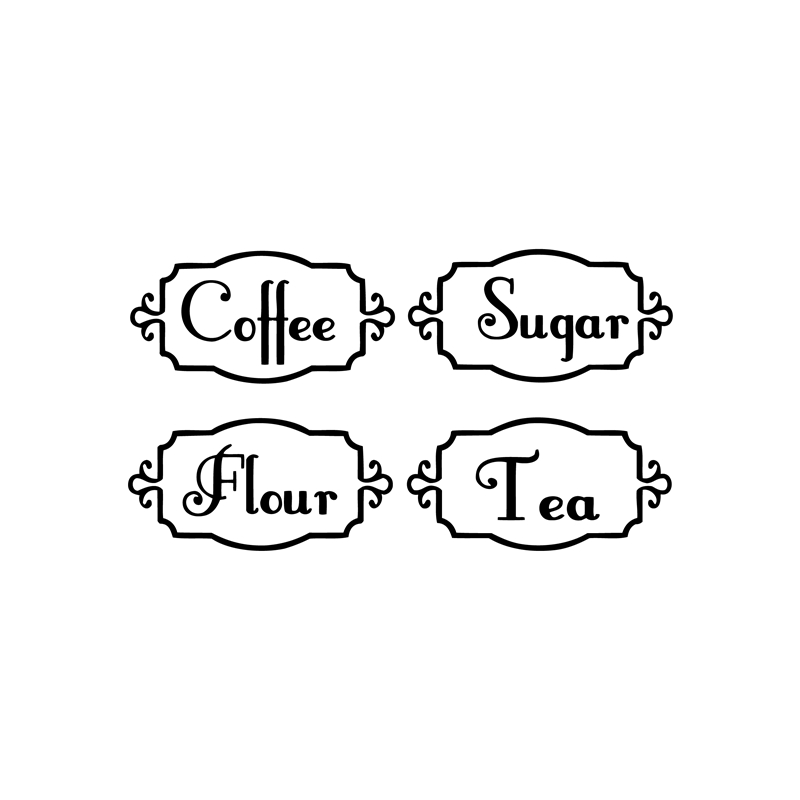 Kitchen Labels , Set of 4 kitc - Spice Jar Labels ulasan dan harga