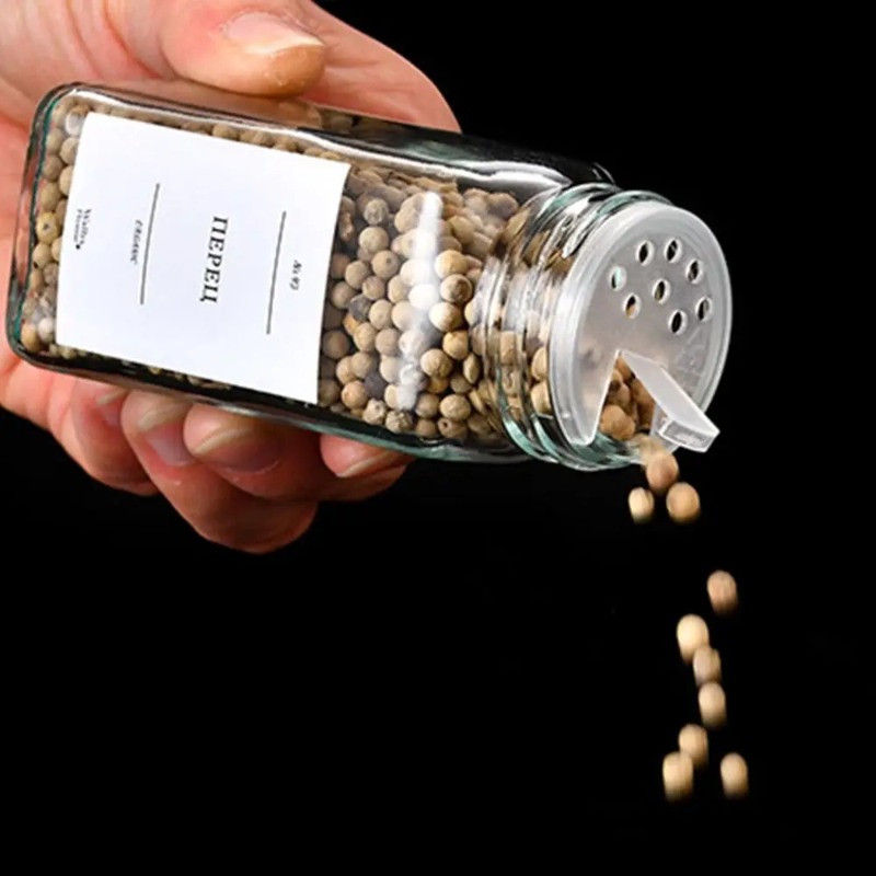 Square Spice Jars Set with Woo - Spice Jar Labels ulasan dan harga