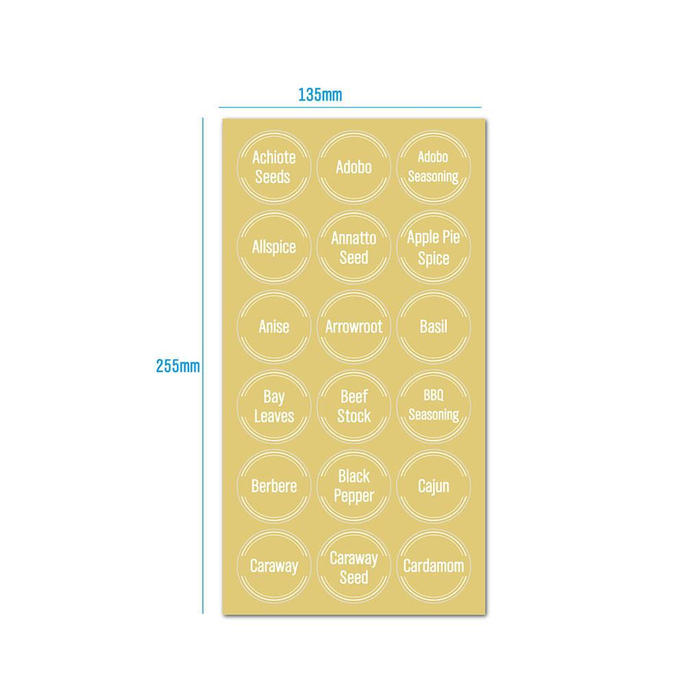 144 Pcs/set Transparent Spice  - Spice Jar Labels ulasan dan harga