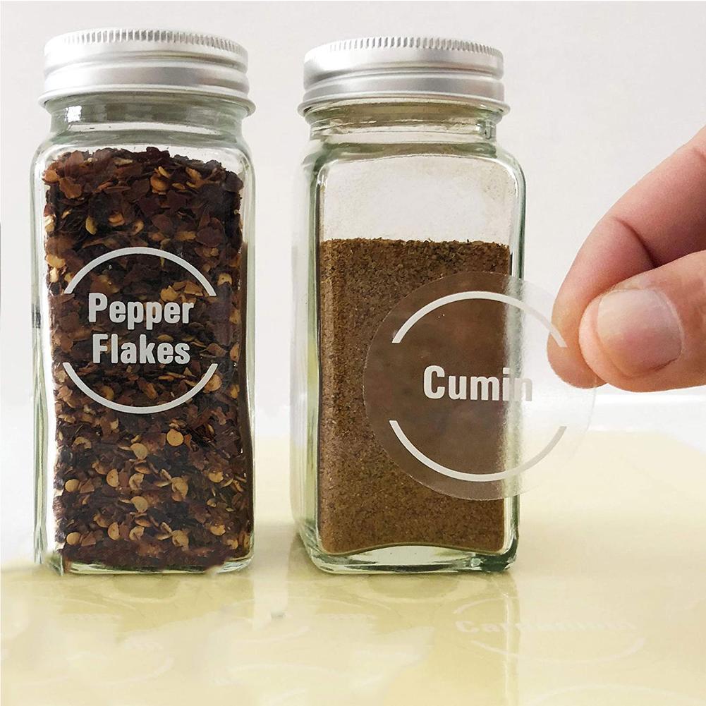 144 Pcs/set Transparent Spice  - Spice Jar Labels ulasan dan harga