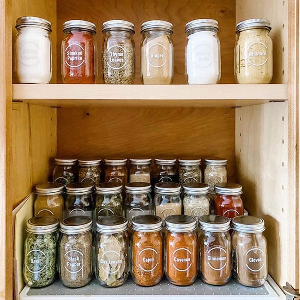 144 Pcs/set Transparent Spice  - Spice Jar Labels ulasan dan harga