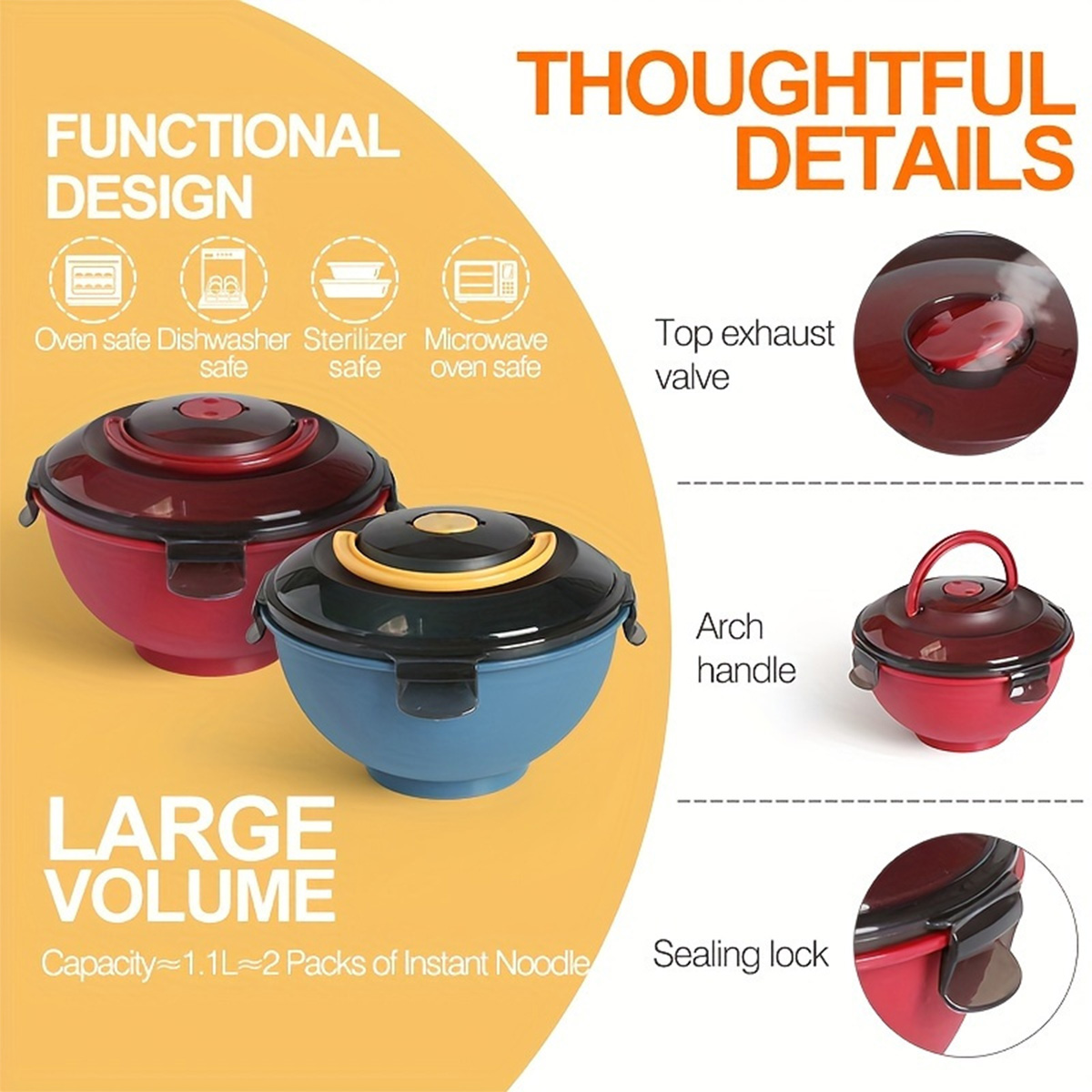 Portable Salad Noodle Soup Bow - Salad Container Jar ulasan dan harga