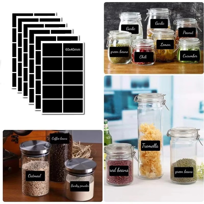 40-120pcs Waterproof Chalkboar - Spice Jar Labels ulasan dan harga