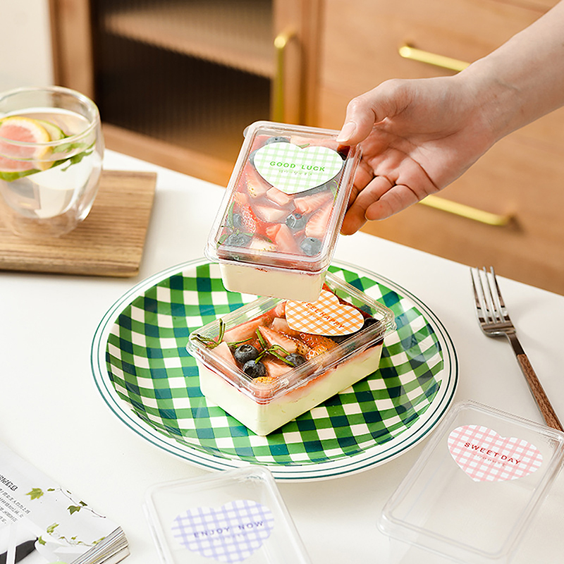 10Pcs Transparent Dessert Box  - Salad Container Jar ulasan dan harga