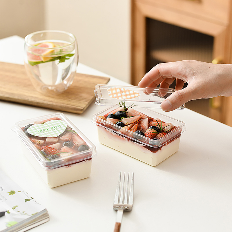 10Pcs Transparent Dessert Box  - Salad Container Jar ulasan dan harga