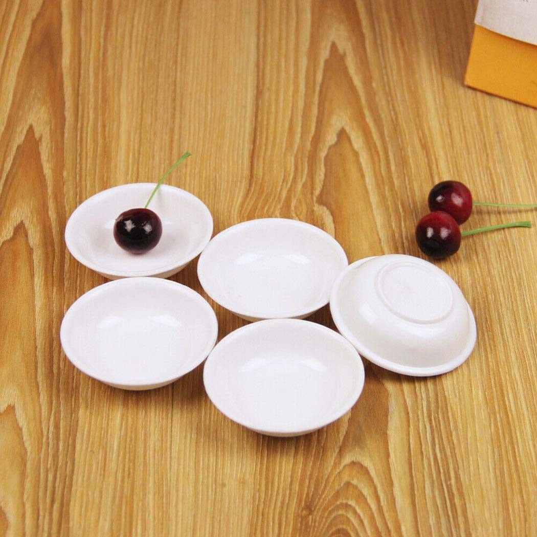 5pcs White Plastic Sauce Dishe - Sauce Dipping Cup ulasan dan harga