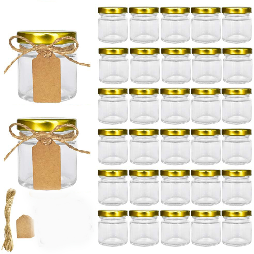 Glass Jars with Gold Lids, Min - Spice Jar Labels ulasan dan harga