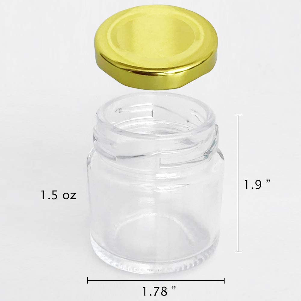 Glass Jars with Gold Lids, Min - Spice Jar Labels ulasan dan harga