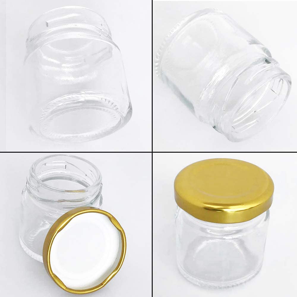 Glass Jars with Gold Lids, Min - Spice Jar Labels ulasan dan harga