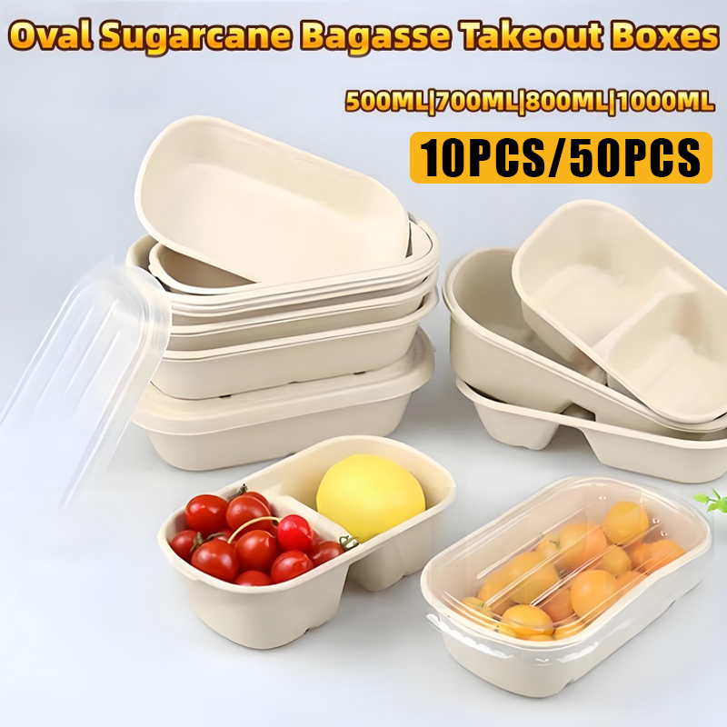 10/50PCS Disposable Takeaway B - Salad Container Jar ulasan dan harga