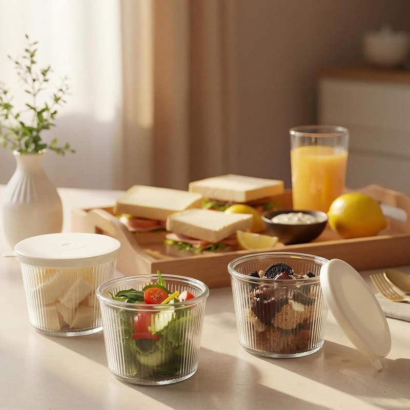 1/2PCS Small Glass Bowl with L - Sauce Dipping Cup ulasan dan harga