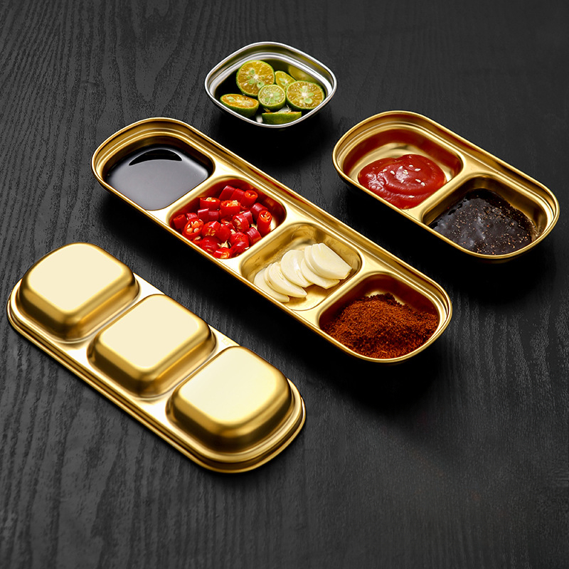 Stainless Steel Divided Dip Bo - Sauce Dipping Cup ulasan dan harga