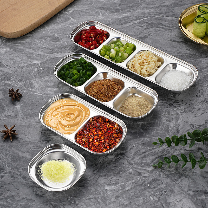 Stainless Steel Divided Dip Bo - Sauce Dipping Cup ulasan dan harga