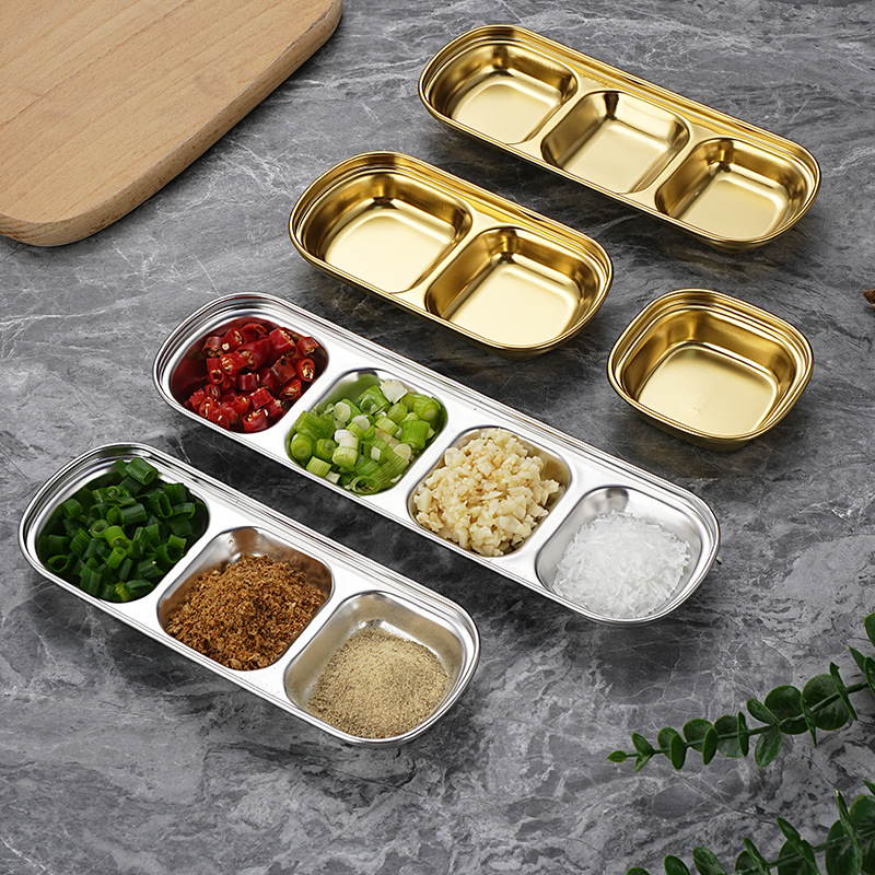 Stainless Steel Divided Dip Bo - Sauce Dipping Cup ulasan dan harga