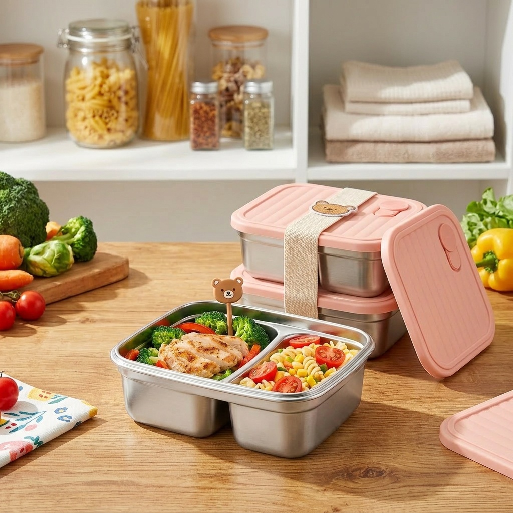 Microwavable 304 Stainless Ste - Meal Prep Meal Ideas ulasan dan harga