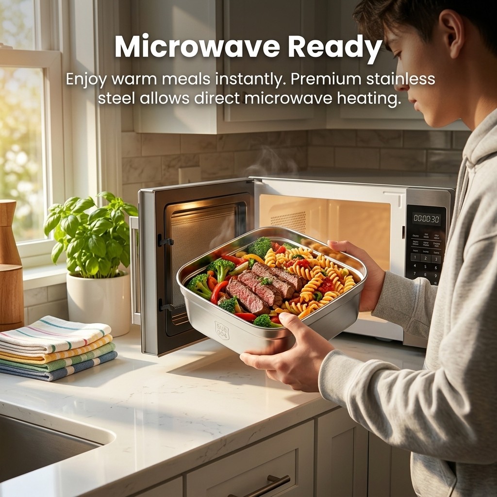 Microwavable 304 Stainless Ste - Meal Prep Meal Ideas ulasan dan harga