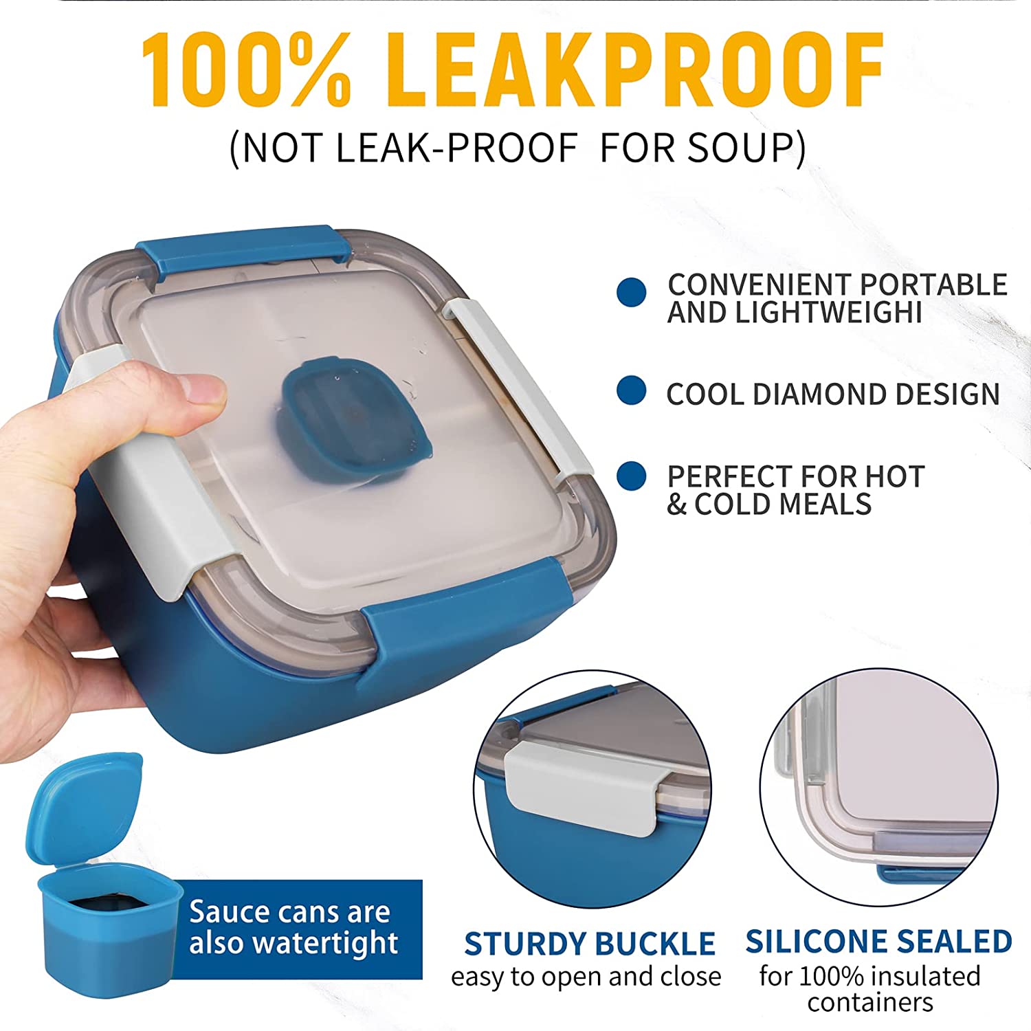 1100ml/1500ml Portable Lunch B - Salad Container Jar ulasan dan harga