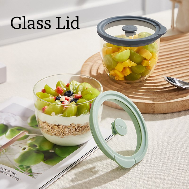 Glass Overnight Oats Container - Meal Prep Yogurt Bowl ulasan dan harga
