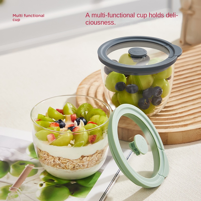 Glass Overnight Oats Container - Meal Prep Yogurt Bowl ulasan dan harga