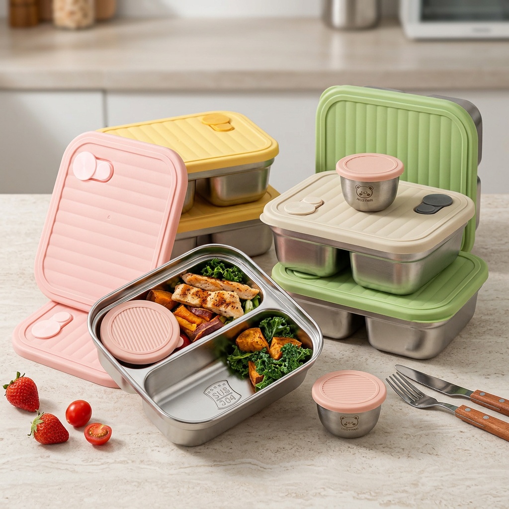 304 Stainless Steel Lunch Cont - Salad Container Jar ulasan dan harga