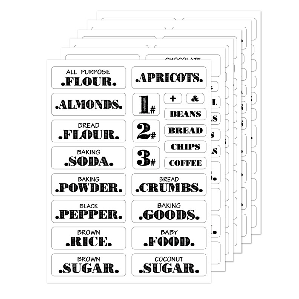 132pcs Kitchen Food Stickers W - Spice Jar Labels ulasan dan harga