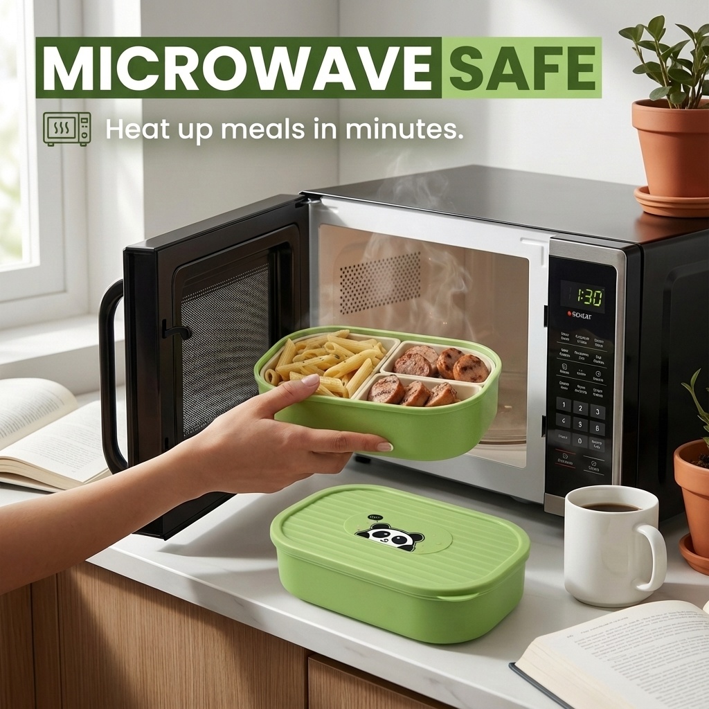 Cute Plastic Divided Lunch Box - Salad Container Jar ulasan dan harga