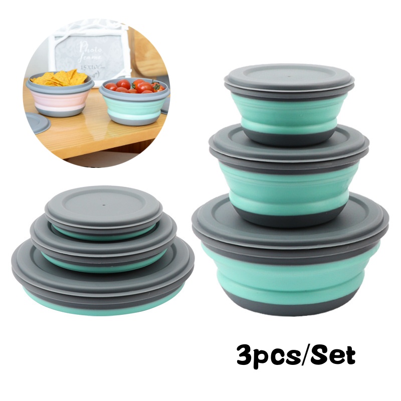Portable Folding Lunch Box Bow - Salad Container Jar ulasan dan harga