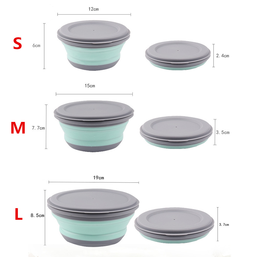 Portable Folding Lunch Box Bow - Salad Container Jar ulasan dan harga