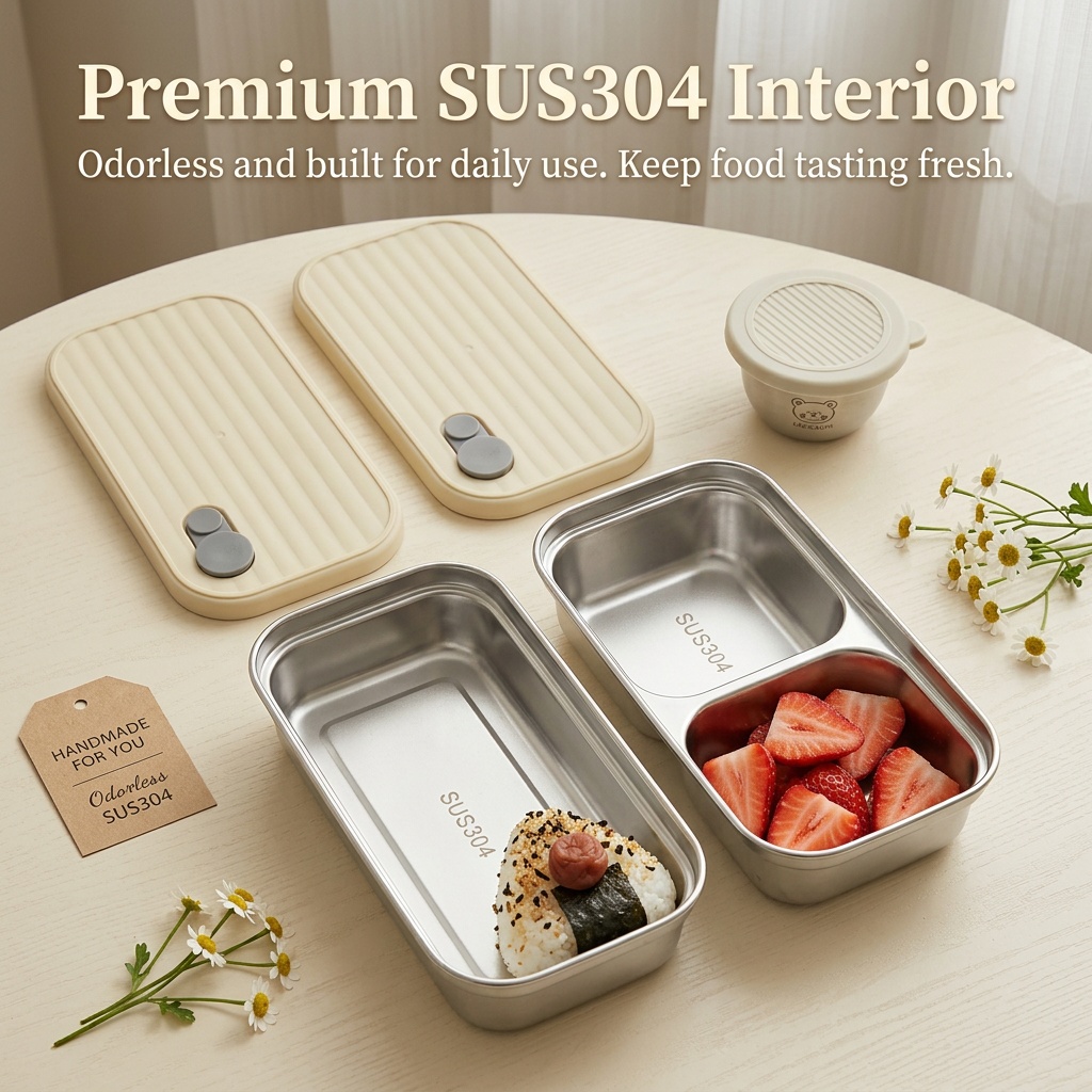 304 Stainless Steel Bento Box  - Meal Prep Meal Ideas ulasan dan harga